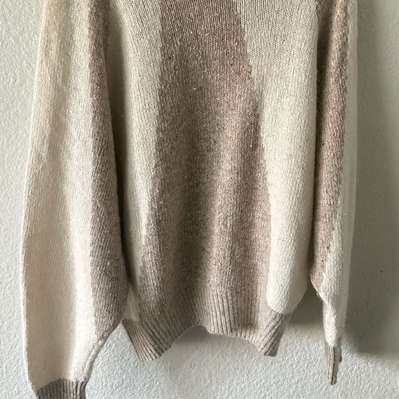 Vtg Silk Angora Sweater, Fringe, Pull Over, Turtle Neck, Soft Knit, Faux Suede - Picture 6 of 14